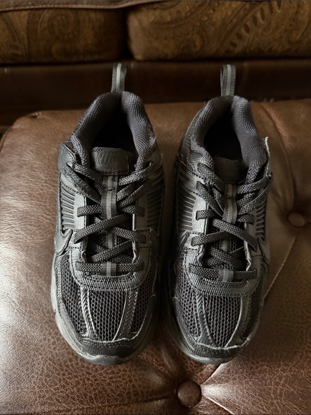 Nike Kids Black Mesh & Synthetic Sneakers